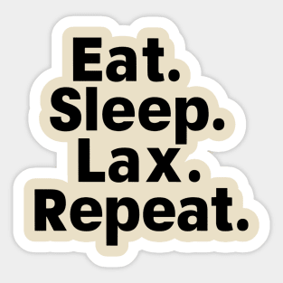 Eat Sleep Lax Repeat Sticker